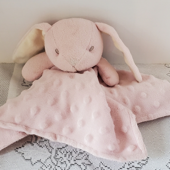 Gamberritos Pink Minky Bunny Lovey Plush Baby Security Blanket Toy Rabbit Soft - Picture 5 of 7